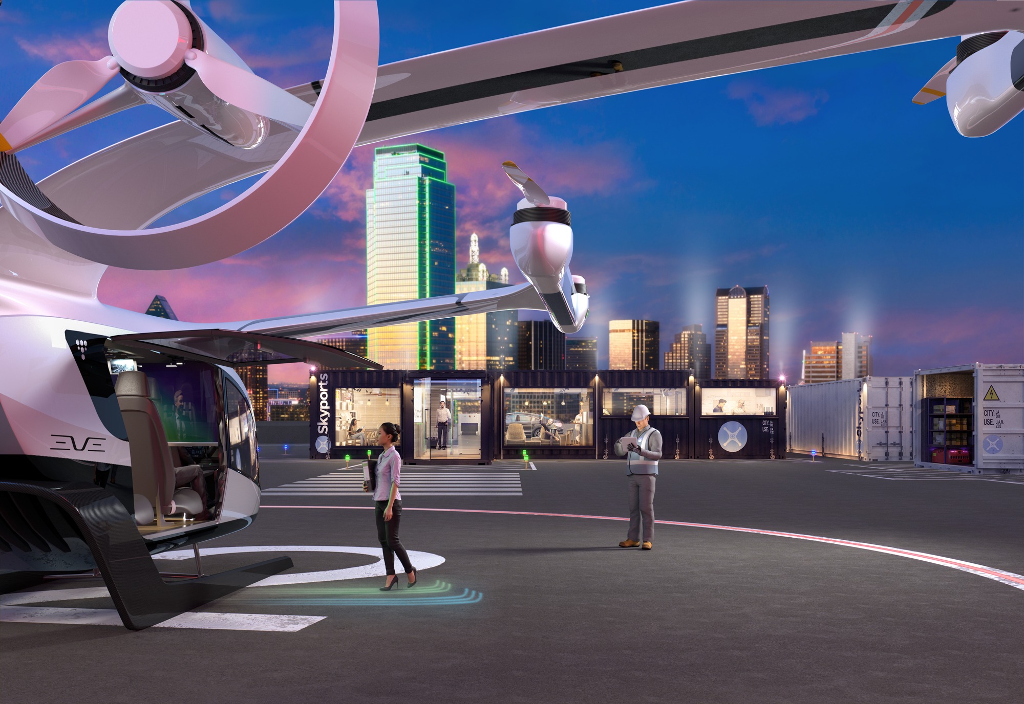 Eve and Skyports collaborate to develop innovative urban air mobility solutions  in Asia and the Americas